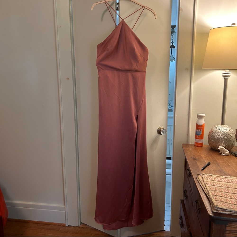 Pink Silk Bridesmaid Dress